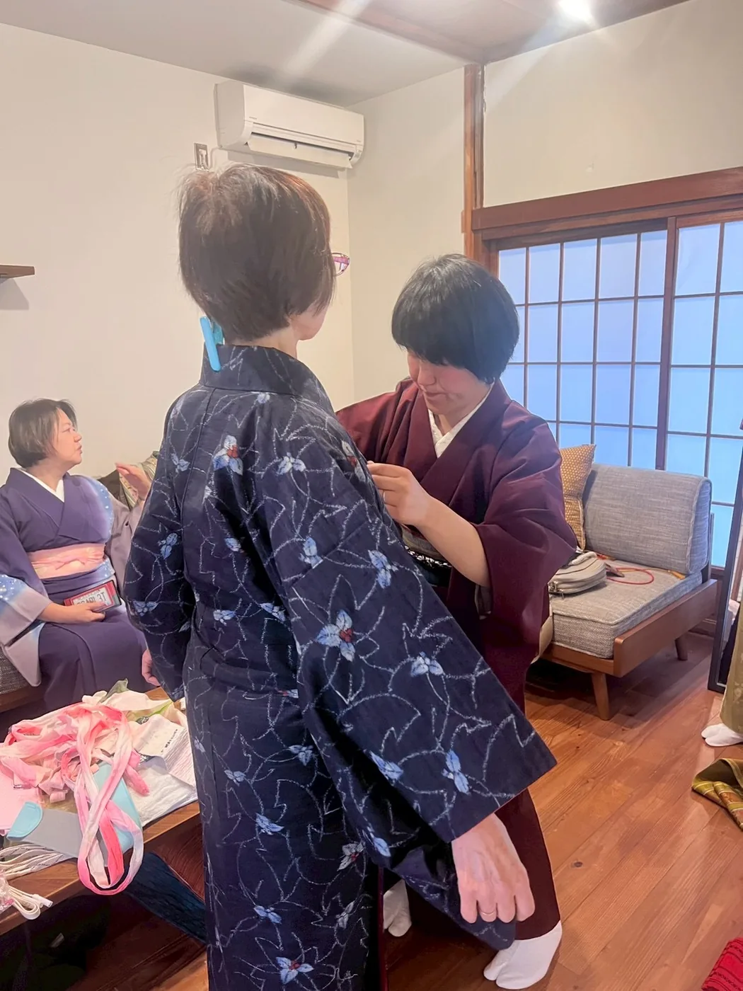 着付けの時間を記録した写真